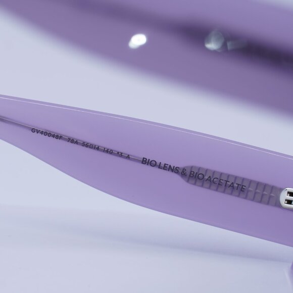 🕶️ New Givenchy GV40048F 78A Sunglasses - Shiny Lilac Frame, Grey Lenses - Picture 7 of 11